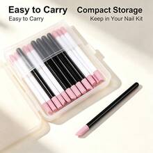 Quartz Nail Cuticle Remover Pen, Reusable Washable Nail File Stick, Manicure Pedicure Dead Skin Trimming Tool, Professional Nail Surface Edge Polishing Stick For Salon & Home Nail Art - A - View 8