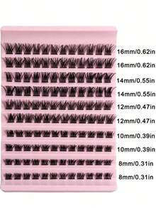 120 Cluster False Eyelashes, Length 8-16 Millimeters, Delicate And Natural, Fluffy Effect, Suitable For DIY Grafting, Made Of High-Quality Synthetic Materials. - D - View 5