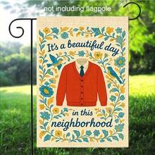 1pc Welcome Neighbors Garden Flag, Inclusive & Caring Neighborhood Flag, 12x18 Inch Double-Sided Farmhouse Yard Outdoor Flag, Farmhouse Country Ranch Porch Decor Funny Yard Sign (Flag Only) - A - View 5