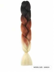 3pcs/Set 24-Inch Ombre Pink Synthetic Braiding Hair Extensions, Cocok Untuk Box Braids, Gaya Rambut Liburan Dan DIY, Ekstensi Rambut Kepang Lembut Dan Halus Untuk Wanita - MultiWarna - View 26