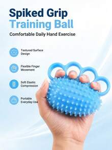 4-Finger Spiky Ball For Hand Exercise, Stress Relief, And Training - Multicolor - View 2