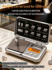 1 Small Electronic Scale, Gold Scale, Jewelry Scale, Powder Scale, Coffee Scale, Gold And Silver Two Kinds Of Spraying, Suitable For Daily Measurement Of Precious Metals, Jewelry, Jewelry Small Objects, Not Including Batteries - Multicolor - View 7