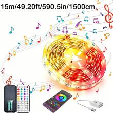 Smart LED Light Strip With Remote Control, RGB LED Light Bar, USB Powered, Timer Function, Adjustable Brightness And Music Sync Color Modes, Multiple Lighting Effects, Suitable For TV Backlight, Room, Living Room, Holiday Party, Halloween Decoration - TY-c-44K-b-m-b - View 17