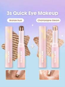 SHEGLAM [3Pcs] Crystal Jelly 亮片套組 品牌美妝化妝品 適合女士與女孩 - 古銅粉+香檳光澤+俏皮 - 查看 2