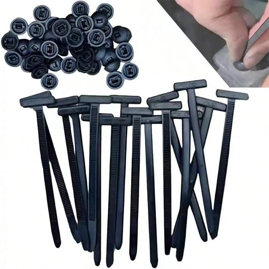 20/50/100/200pcs Multi-Function Cable Tie Clips, Perforated Rivet Fasteners For Engine Base, Fender Liner, Trunk Lid, Cable Ties, Car Accessories, Backyard Supplies, Home Decor, DIY Accessories
