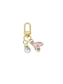 Crystal Turtle Keychain Pendant With Rhinestones, Pearl And Ocean Charms, Metal Alloy Keyring - Multicolor - View 24
