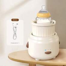 Electric Baby Milk Frother, 3-Speed Adjustable, 360° Dual-Direction Stirring, Fits Multiple Bottles, Type-C Rechargeable, Hands-Free Milk Powder Mixer - White - View 8