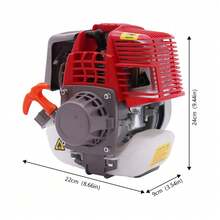 Single Cylinder 4-Stroke Pull Start Gasoline Engine, 31cc High Speed Replacement Power Motor With Translucent Fuel Tank, Air Cooling Power Engine For Lawn Mower Water Pump Agricultural Equipment - A - View 2