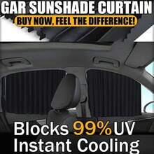 Magnetic Car Sunshade Window Curtains Auto Window Sun Shade Privacy Sun UV Protection Window Shield Car Interior Accessories - A - View 2