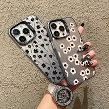 Black Rose Flower INS Laser Phone Case For IPhone 17 16 15 14 Pro Max Plus 13 12 Mini 11 Pro Max Shockproof Protective Covers - CH-黑色B花3 - 查看 6