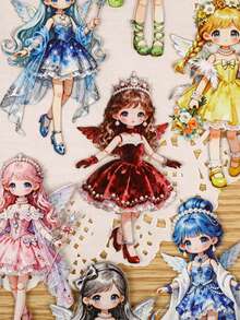 10pcs/Pack Cute Fairy Tale Elf Planner Stickers, Creative Aesthetic Decal, DIY Decoration Collage Craft Material, Holiday Gift, Personalized Scrapbook School Stationery Supplies - W.P. - View 6
