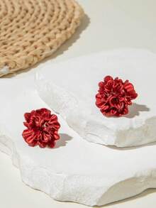 1 Pair/Fashion Bohemian Style Resin Camellia Earrings Suitable For Women's Daily Commute Outfit Jewelry Gift - Multicolor - View 4