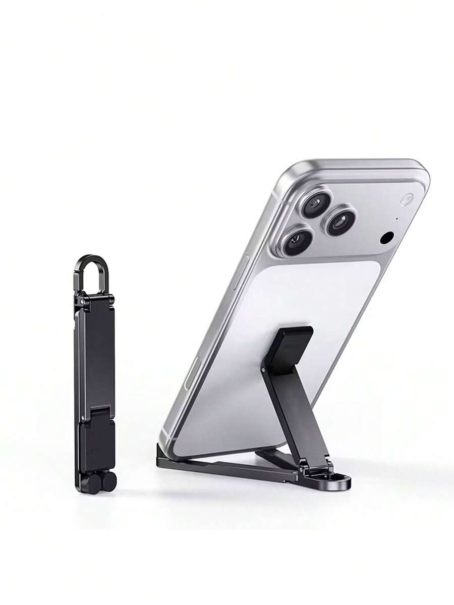 Giá đỡ điện thoại di động gấp gọn, móc khóa mini giữ điện thoại kèm kẹp lò xo, giá đỡ du lịch nhỏ gọn, tương thích với Apple và tất cả smartphone lên đến 20.32cm - Nhiều màu - Xem 1