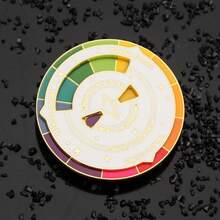 Geometric Round Color Wheel Brooch Unisex Fashion Versatile Personalized Car Keychain Accessories Wholesale - Multicolor - View 9