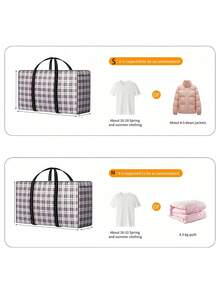 Extra Large Thick Moving Bag With Zipper, Portable And Foldable, Unisex, Large Capacity Seasonal Clothing Storage Bag, Suitable For Work, Home Moving, Christmas Tree Storage, Travel, Business Trips, Back To School, Vacation And Other Occasions, Essential Packing Accessory,Bedroom Room Decor,Back To School - Multicolor - View 6
