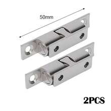 2Pcs Adjustable Double Roller Catch Cabinet Latch, Premium Solid Brass Spring Loaded Double Ball Tension Door Catch With Mounting Screws, Heavy Duty Durable Hardware Fitting For Cabinet Closet Furniture Wardrobe & Interior Doors - Multicolor - View 13