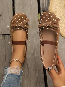 2027 Spring/Summer New Flat Slip-On Shoes Fashion Versatile Casual Embroidered Flat Women's Shoes Low-Top Slip-On Women's Flat Shoes All-Season Women's Shoes Work Shoes - Brown - View 1
