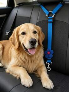 1 pièce Laisse de pour chien en voiture, Laisse intérieure pour animal de compagnie, Ceinture de pour chien, Boucle de siège pour chien, Accessoires de siège de voiture pour chien, Cadeau de Noël pour siège de voiture pour chien, Housse de siège de voiture pour chien, Siège de voiture pour animal de compagnie - Multicolore - Voir 4