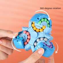 3-Leaf Rotating Ball Magic Cube, Double-Sided Track Sliding Bead Spinner, Children's Logic Thinking Training Fingertip Stress Relief Educational Toy - Multicolor - View 5