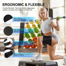 1pc Adjustable Compression Thigh Support Sleeve With Non-Slip Nylon Buckle, Joint Protection Support, Suitable For Running Sports, Unisex, Fitness Accessory - Multicolor - View 5