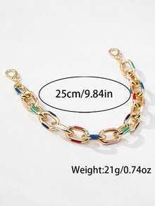 1pc Women's Fashion Hat Chain - Geometric Design, Versatile Baseball Cap Accessory Suitable For Party Outfits And Daily Style - Multicolor - View 5