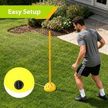 5Pcs Agility Training Set Removable ABS Splicing For Speed Footwork & Lateral Drills Portable Slalom Training Equipment For Football Rugby Baseball Field Hockey & Team Sports - Yellow - View 5