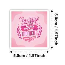 TOOUEE 100pcs/Pack Pink Inspirational English Phrases Stickers ,Encouraging Positive Phrase Text Design Stickers For Water Bottle Scrapbook Guitar Laptop Computer Phone Case, Reward Stickers For Teens Students Teachers Planners Employees Birthday - Multicolor - View 3