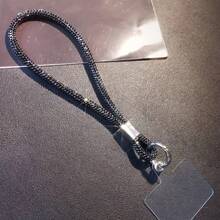 1pc Shiny Rhinestone Crystal Short Phone Lanyard Wrist Strap Anti-Loss Phone Chain Compatible With IPhone/ Series Durable Fashion Y2K Full Rhinestone Phone Lanyard For Women - Multicolor - View 11