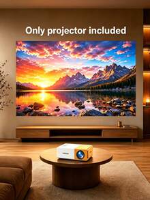 1 Piece Small Portable Led Hd 1080p Projector For Home Theater - 白色 - 查看 4