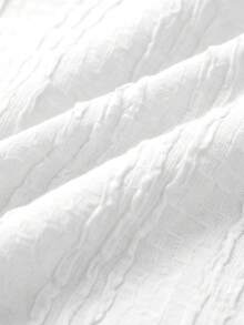 Men's Polo Shirt Set, Knitted, Casual, Mature, Daily Wear - White - View 7