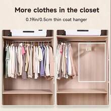 10pcs Semi-Circular Flocked Hangers, Non-Slip, No Shoulder Crease, No Shedding, Curved Design For Home And Dorm Laundry Hanging - Multicolor - View 5