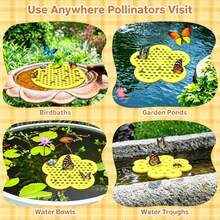 Floating Bee Island - EVA Foam Floating Bee And Butterfly Waterer - Comes With A Drinking Tray To Attract Bees And Insects, Beekeeping Equipment. Includes A Landing Tray, Beekeeping Supplies, And Outdoor Garden Decor. - A - View 3