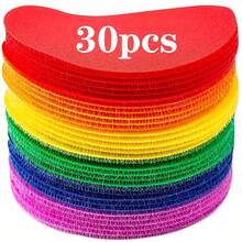 30 piezas Puntos de Alfombra Mágica de 4 Pulgadas | Marcadores de Lunares de Colores, 9 Colores Aleatorios, Adecuados para Fijación de Asientos en el Aula, Juegos y Entrenamiento del Maestro, Reutilizables y Fáciles de Limpiar, Marcadores de Punto Fijo y Juegos - Varios estilos - Ver 11