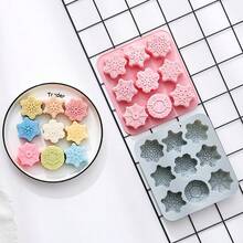 9格矽膠模具，含9種不同雪花造型，聖誕蛋糕、冰塊與巧克力模具 - 多款式 - 查看 2