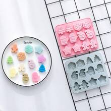 12-Cavity Christmas Silicone Baking Mold With 6 Assorted Designs Including Gingerbread Men & Stars, For Cakes & Chocolate Making - Multiple Styles - View 2