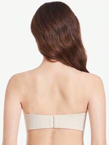 MELENECA Women's Strapless Bra For Large Bust Minimizer Unlined Bandeau With Underwire - Apricot - View 3