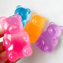 1 Stück Gummibär & Zuckerball Quetschspielzeug, langsam steigende Squishy Stressbälle, mit Maltose gefülltes sensorisches Fidget-Spielzeug, Angstlinderung & Konzentrationsspielzeug für sensorisches Spiel, geeignet für Erwachsene, (Zufällige Farbe) - Verschiedenfarbig - Übersicht 9