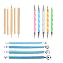 14Pcs Dotting & Indentation Tools Set Double Ended Stainless Steel For Clay Nail Art Rock Painting Artists Hobbyists - Multicolor - View 8
