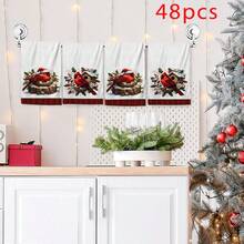 2/4/48pcs Christmas Series North American Cardinal Pattern Printed Kitchen Towels - Super Soft, Highly Absorbent Polyester Dish & Hand Towels, Perfect For Holiday Decor, Kitchen Decor, Party Decor. - Multicolor - View 13