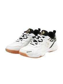 KUMPOO Professional Training Shoes Men'S Low Top / Anti-Slip & Shock Absorption / Lightweight Badminton Sports Shoes / KHR-D21 - White/Black - View 5