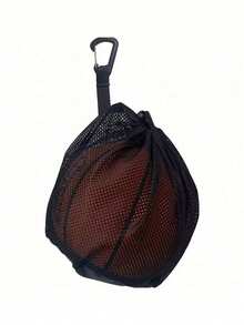 Multifunctional Sports Drawstring Mesh Bag, Portable Basketball Mesh Bag, Ball Storage Bag With Zipper Pocket, Mesh Tote Bag Suitable For Men And Women, Basketball, Football, Rugby, Volleyball And Football Sports Equipment Storage, Basketball Gear - Multicolor - View 5
