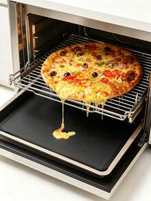 3 Large Oven Mats, Thick Durable Non-Stick Reusable, Heat Resistant Easy To Clean, Perfect For Baking, Grilling And Other Kitchen Scenarios, Suitable For Electric Stoves, Kitchen Accessories, Kitchen, Christmas And More - Black - View 3