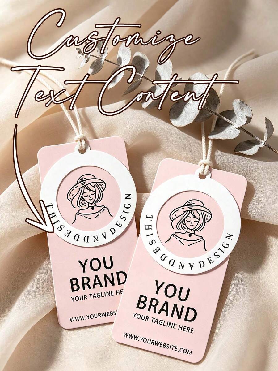Personalized Custom Clothing Hang Tags, Double-Layer Hollow Round Fashion Tags With Rope, Custom Text Logo Clothing Labels, Suitable For Fashion Brands And Boutique Stores - Multicolor - View 1
