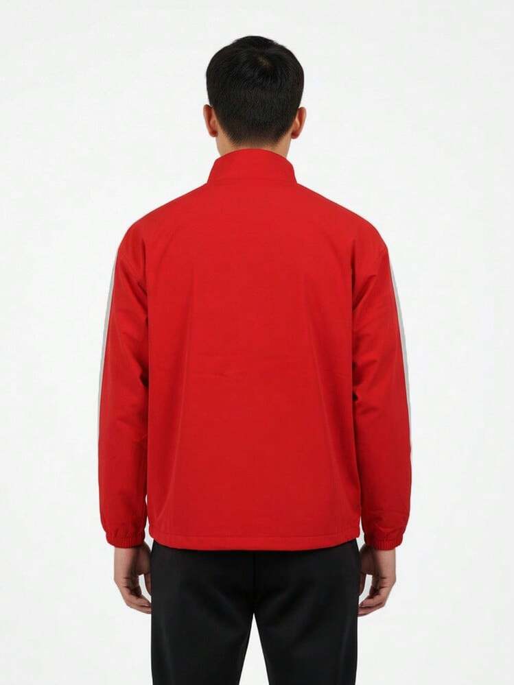 Adidas Men's ST 3ST WV JKT Woven Hoodless Jacket KR2519 - Red - View 2