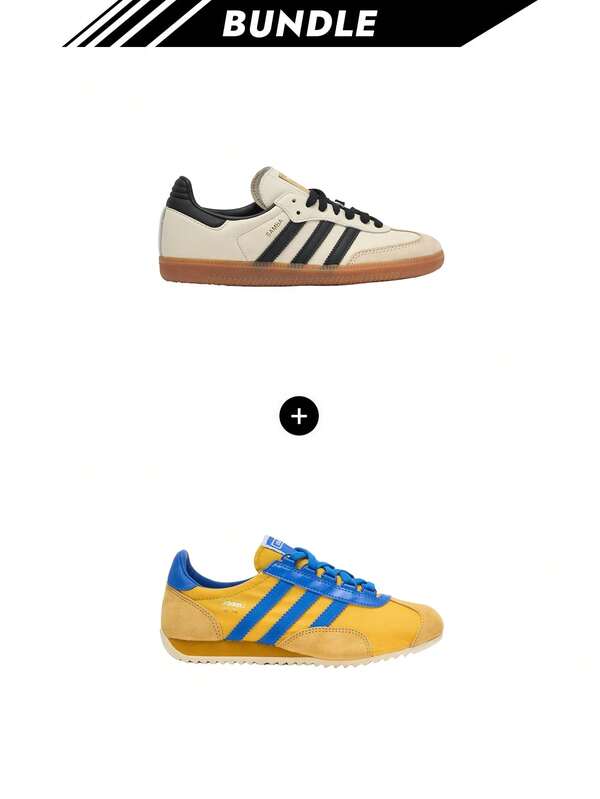 Adidas [Bundle] Samba OG Women's Cream White / Core Black / Sand Strata JI2062 + Runfalcon 5 72 Pt Unisex Bold Gold / Bright Royal / Blue JR3638