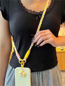 1pc Polyester Long Phone Lanyard - Detachable Hook Crossbody Strap Suitable For Outdoor Sports, Travel And Daily Use - Anti-Loss Shoulder Strap, Sports Accessory, Durable Polyester Material - Multicolor - View 7