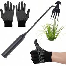 草取り道具 雑草取り器具 30CM 40CM 草刈りレーキ 草刈り道具 雑草抜き 草抜き 道具 作業用手袋付き 庭/芝生/農場/植栽/除草/園芸用ツール (40cm) - 40cm - チェックする 1