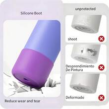 1pc Silicone Cup Sleeve - Non-Slip Waterproof Cup Protector, Fits 24oz Water Cup, Suitable For Holiday Party, Gift Giving And Home Decor, Water Cup Accessory - Multicolor - View 5