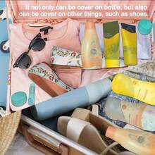 Multi-Piece Elastic Silicone Bottle Caps, Leakproof Sealing Sleeves, Travel Luggage Accessories, Cruise Daily Trip Essentials For Men Women Travel Toiletries - Multicolor - View 5