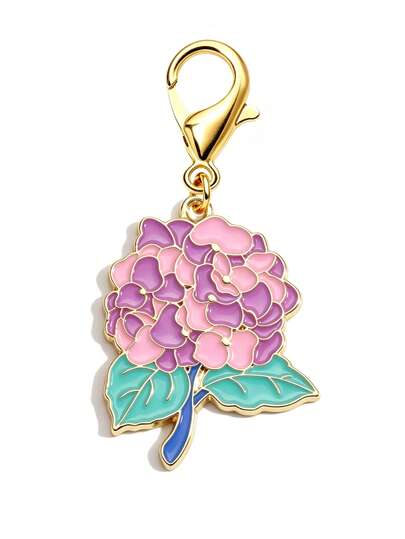 12pcs Bohemian Style Enamel Flower Keychains, Suitable For Birthday, Wedding, Teacher's Day, Father's Day And Mother's Day Gifts, Party Favors, Ideal Bag Accessory, Also Perfect Car Key Holder Gift For Mother, Father, Graduation And Teacher